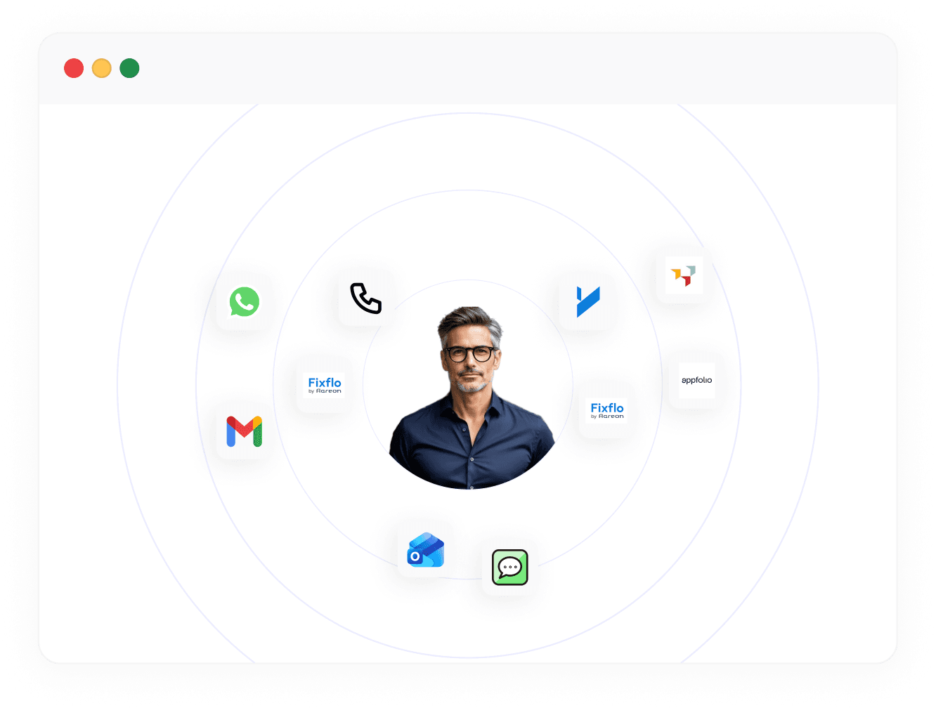 Property management illustration showing chaos management